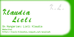 klaudia lieli business card